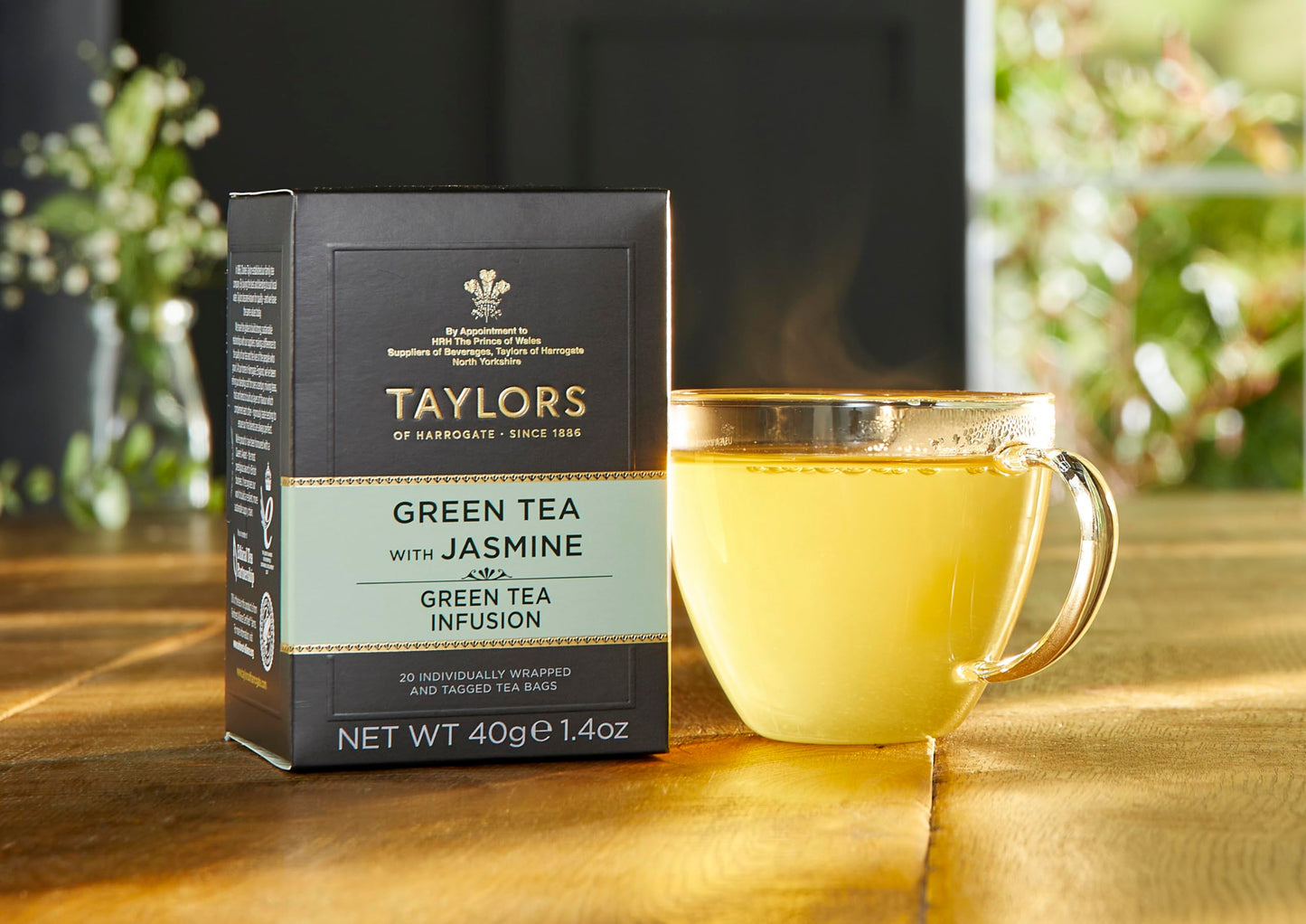 Taylors Of Harrogate Green Tea With Jasmine, 20 Count (Pack Of 6)