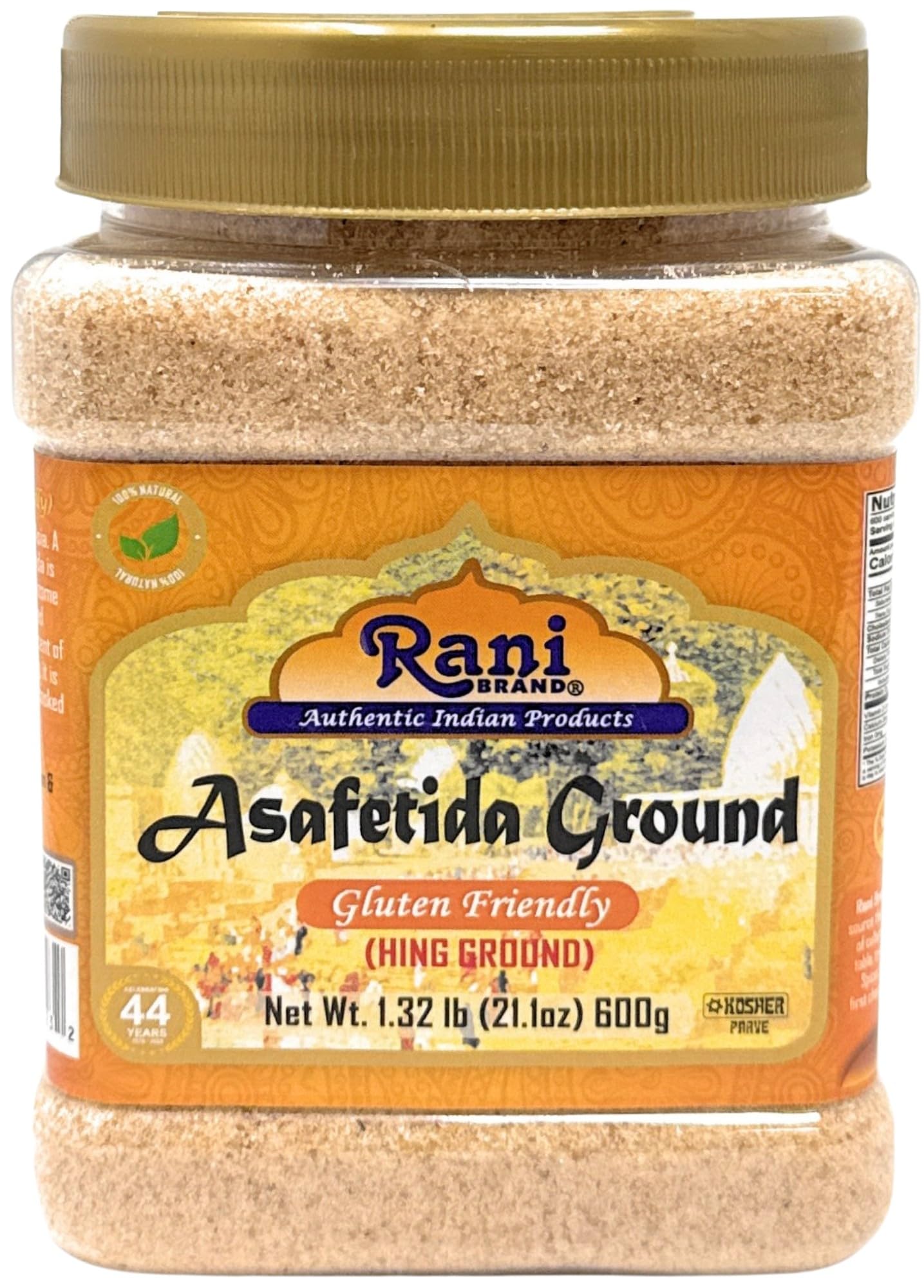 Rani Asafetida (Hing) Ground 21.1oz (1.32lbs) 600g Gluten Friendly, PET Jar ~ All Natural | Salt Free | Vegan | Non-GMO | Asafoe