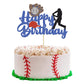 1 Pack Baseball Theme Cake Topper Sports Happy Birthday Baseball Player Cake Decoration For Baseball Sports Party Theme Decorati