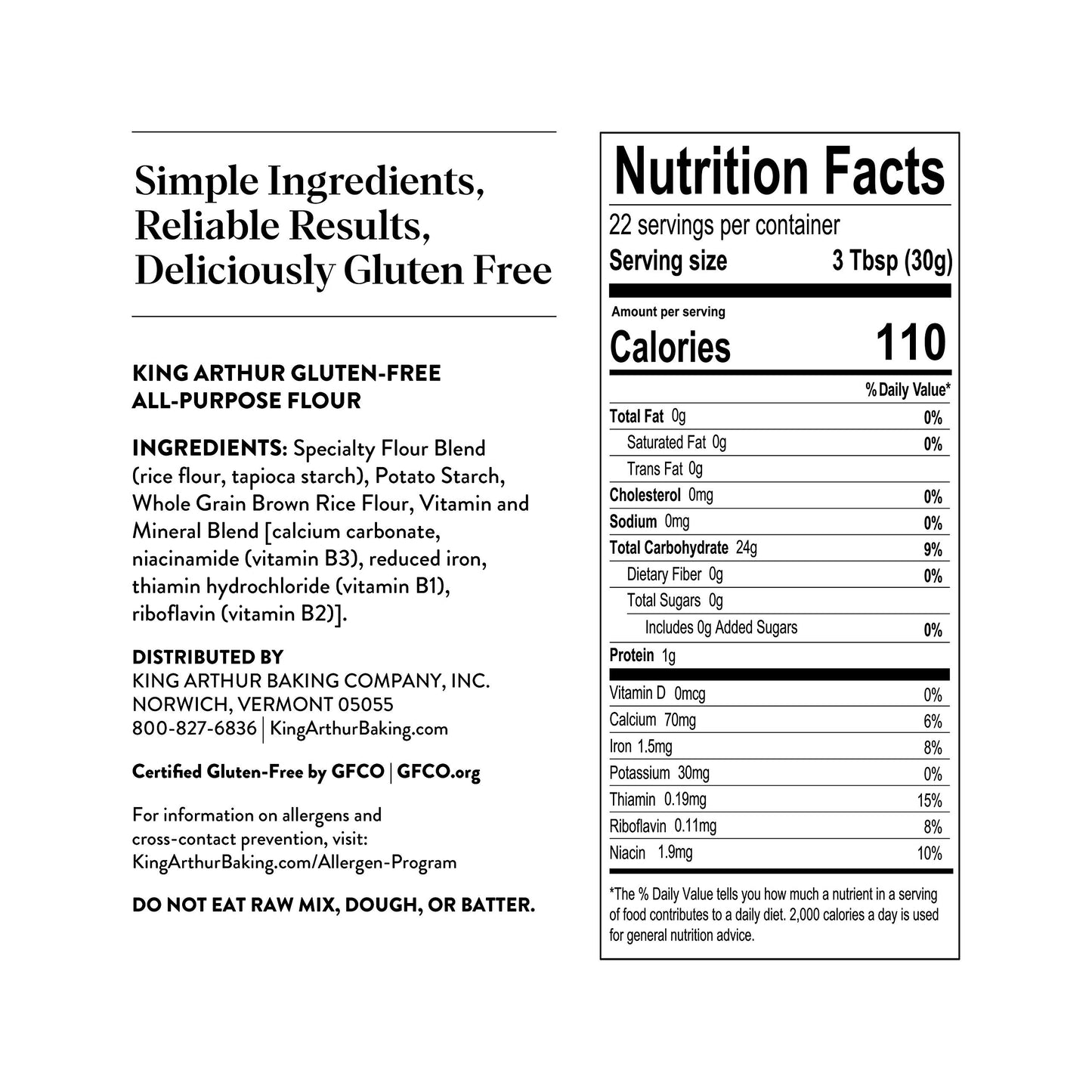 King Arthur, All-Purpose Flour, Gluten-Free Flour, Non-GMO Project Verified, Certified Kosher, 24 Ounces (Pack of 2)