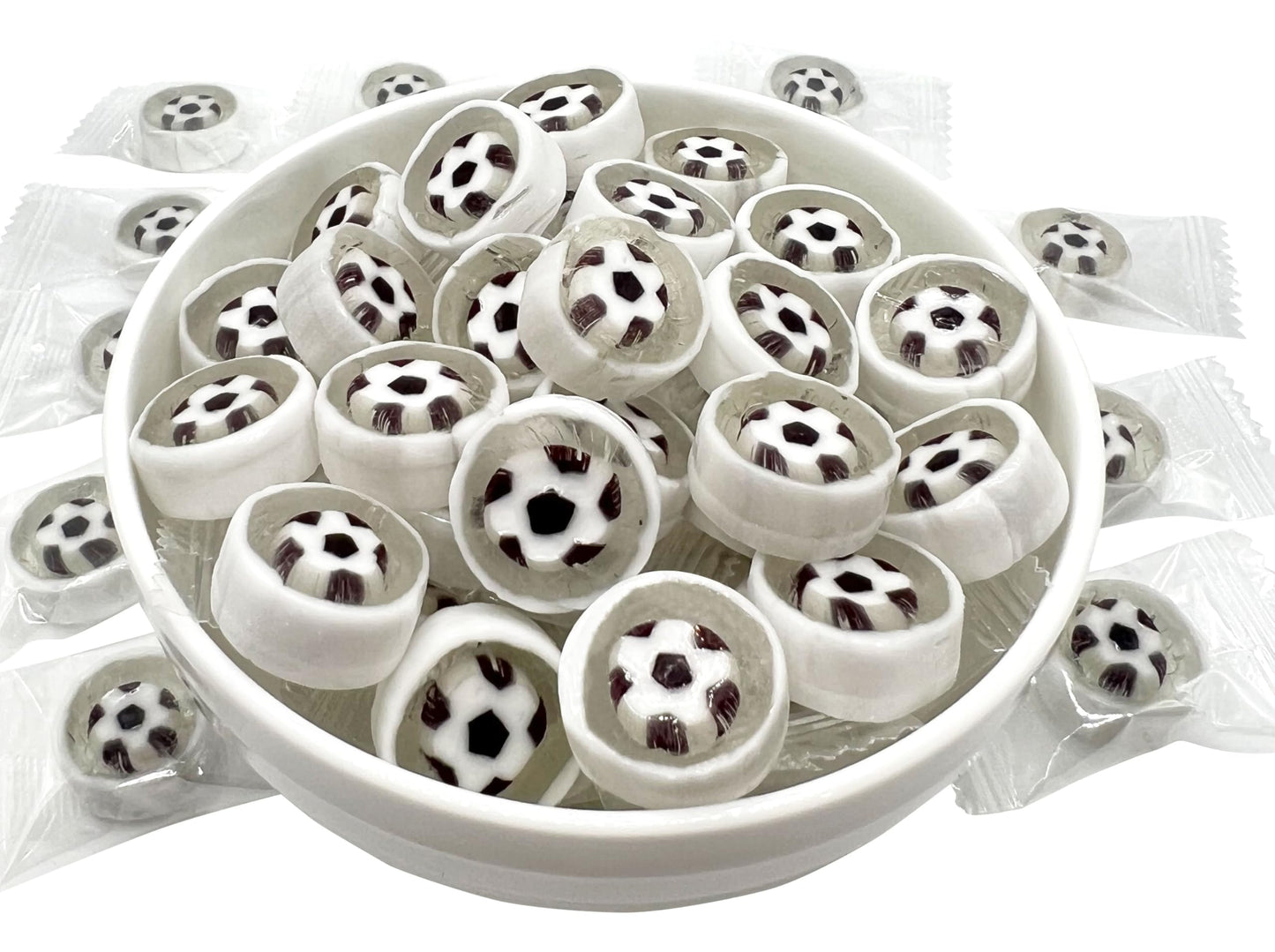 Soccer Candy - Hard Candy 8 OZ Resealable Bag of Individually Wrapped Small Candy (approx. 58 pcs) Hard Candies - Great for Socc