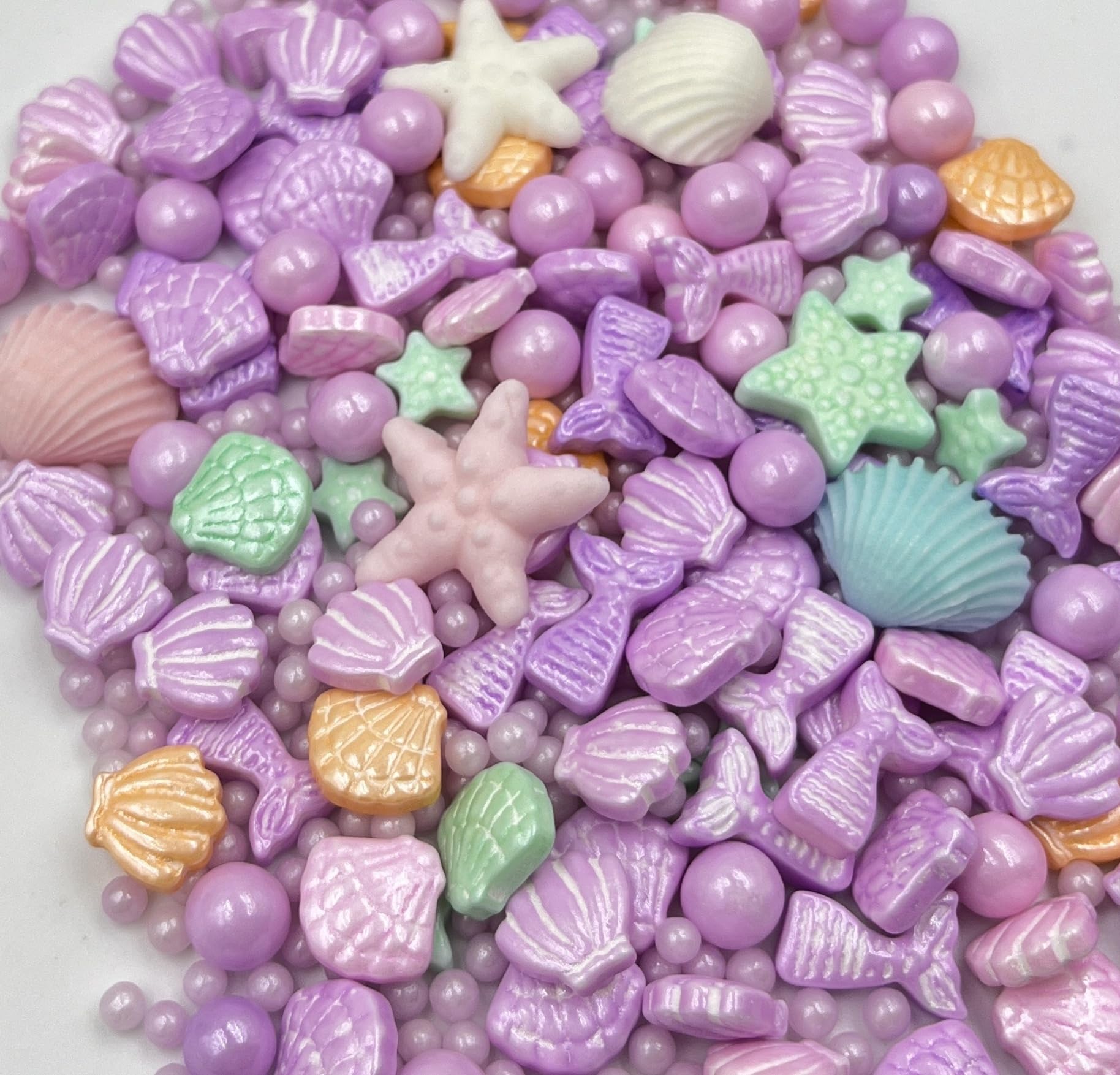 Sentovac Edible Purple Mermaid Pearl Sprinkles | Edible Cake Cupcake Sprinkles 1 Bottle 3.53oz/ 100g | Cookie and Ice Cream Topp
