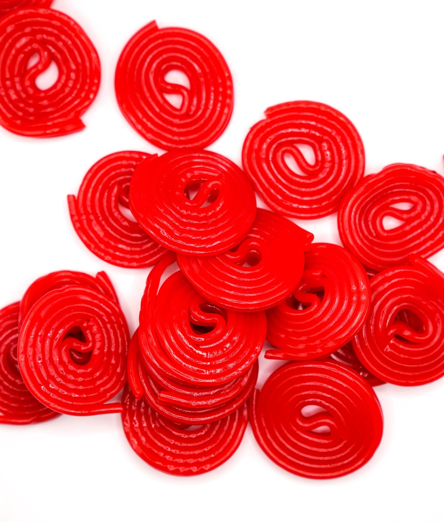 Red Strawberry Licorice Wheels - 2 Lbs Of Bulk Fresh Sweet Licorice. Approximately 80 Wheels Per Bag