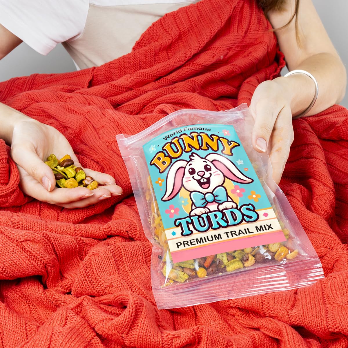 Gears Out Bunny Turds Spicy Trail Mix - 9 Ounce - Healthy Easter Basket