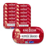 King Oscar Kipper Snacks, Lightly Smoked Herring Fillets, 3.54 Ounce Cans (Pack of 12), Wild Caught, Model KOC60051