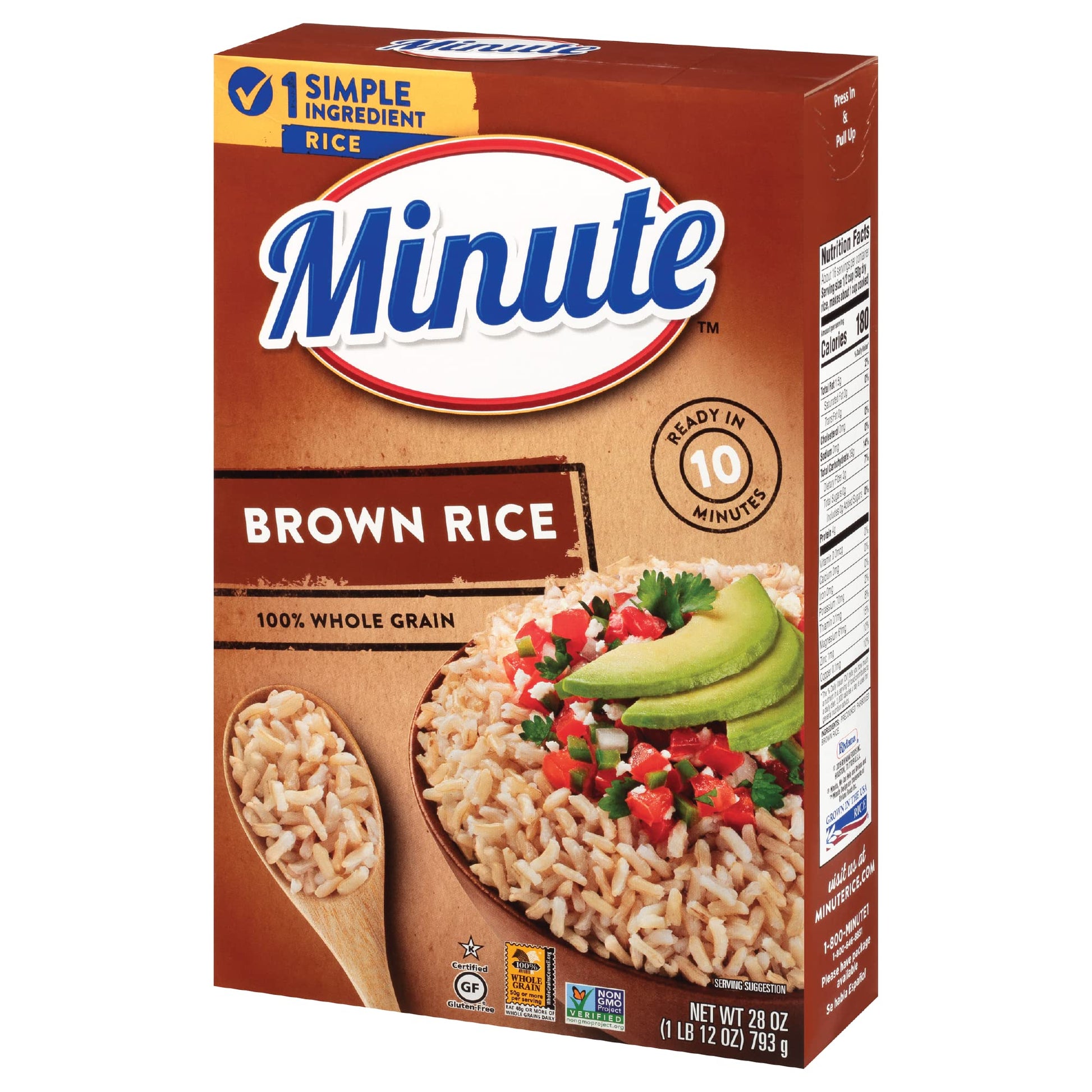 Minute Instant Brown Rice, Quick Meals, 28-Ounce Box, Model 14894