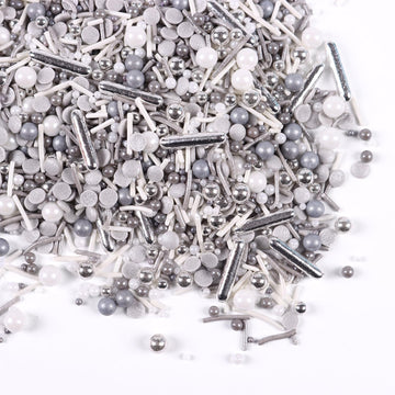 Silver Sprinkles For Cake Decorating, Silver Rob Sprinkles, Silver Pearl Sprinkles, Jimmy Sprinkles, Perfect For Cupcakes, Macar