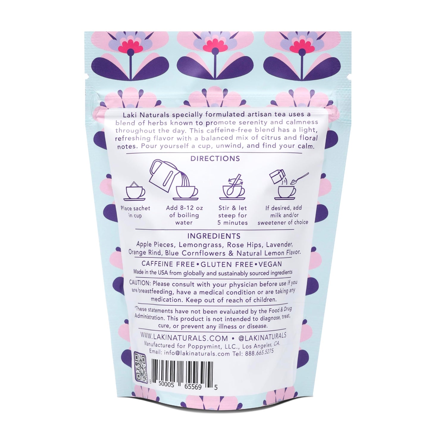 Calming Day Herbal Tea (1.65 Oz, Pack Of 18 Tea Bags) – Relaxing Caffeine-Free Tea With Lavender, Rosehips And Lemongrass – Gift For Focus, Clarity, Relaxation And Wellness