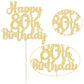 Gyufise 1Pc Happy 80Th Birthday Cake Topper Glitter Cheers To 80 Years Old Birthday Cake Pick For Happy 80Th Birthday Anniversar