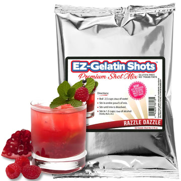 EZ-SQUEEZE Razzle Dazzle Jello Shot Mix - Premium Gluten-Free Gelatin Powder - 6.78 oz Pack