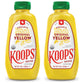 KOOPS Organic Yellow Mustard - Gourmet, Gluten-Free, Kosher, 12 Oz, Pack of 2