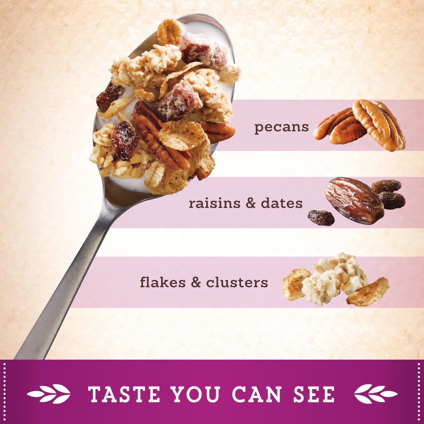Great Grains Raisins Dates & Pecans Breakfast Cereal  Crunchy Clusters with Sweet Fruit and Whole Grains  Non-GMO  25 oz Box