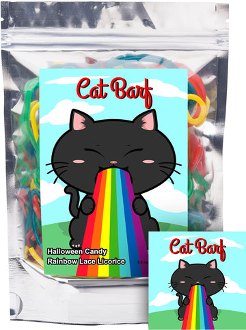 Cat Barf Rainbow Licorice Laces Rainbow Laces Fruity Candy Strings Funny Unique Valentine'S Day Gag Gift For Teens, Girls, Boys And Kids