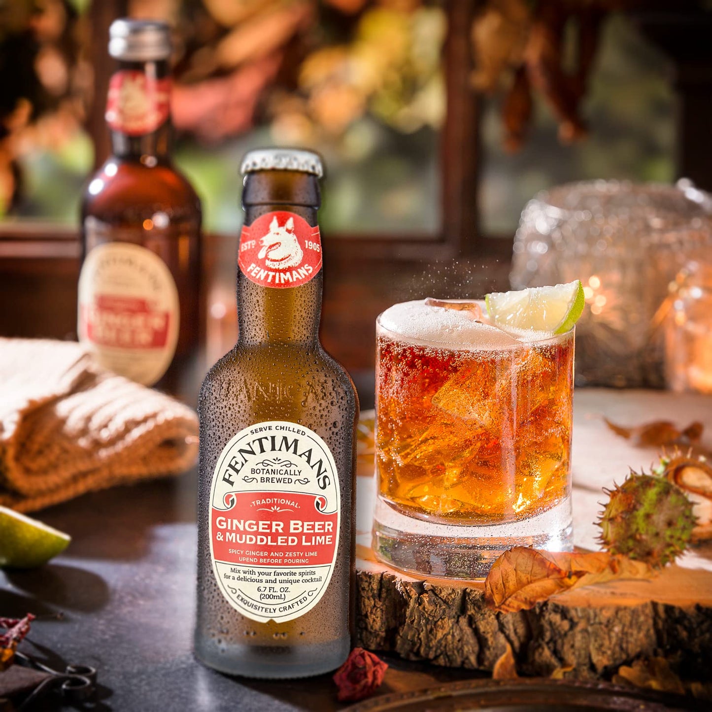 Fentimans Sparkling Ginger malt-inspired Non-  ic Mixer, 6.7 Fl Oz (4 Pack)