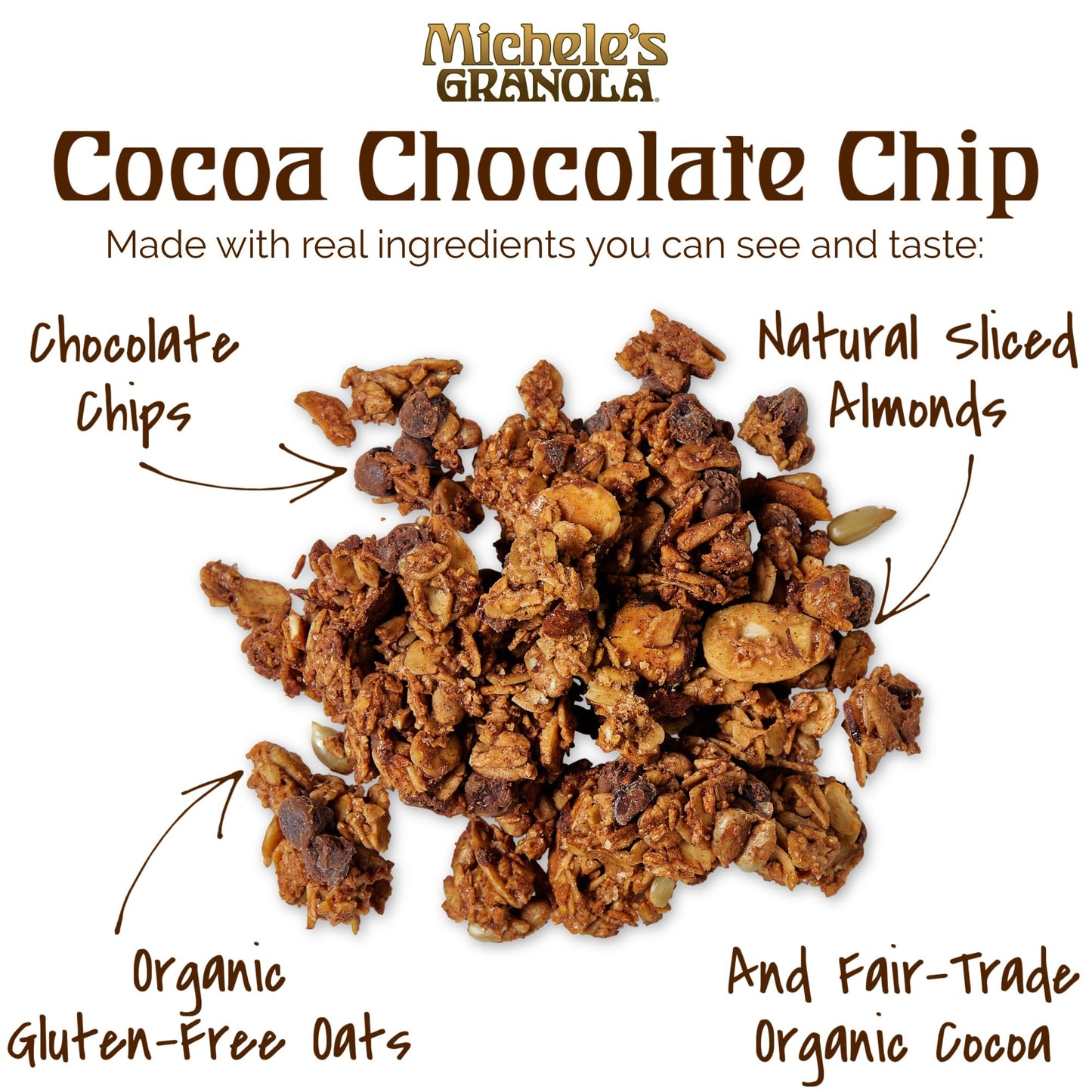 Michele'S Granola Cocoa Chocolate Chip, Gluten-Free & Non-Gmo, 2.25 Pound Bulk Bag