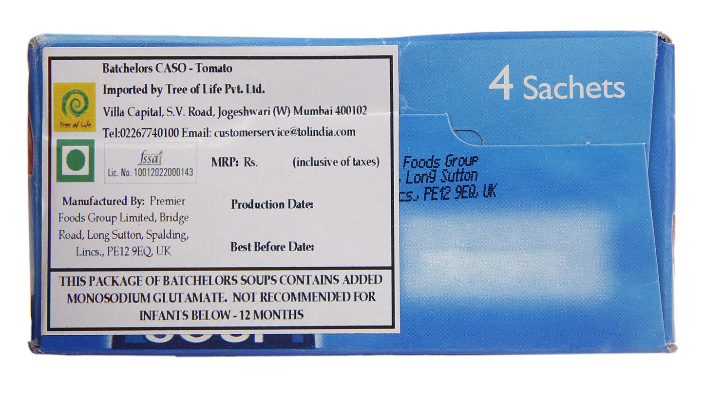 Batchelors Cup A Soup Tomato 4 Sachets 93 G (Pack Of 9)