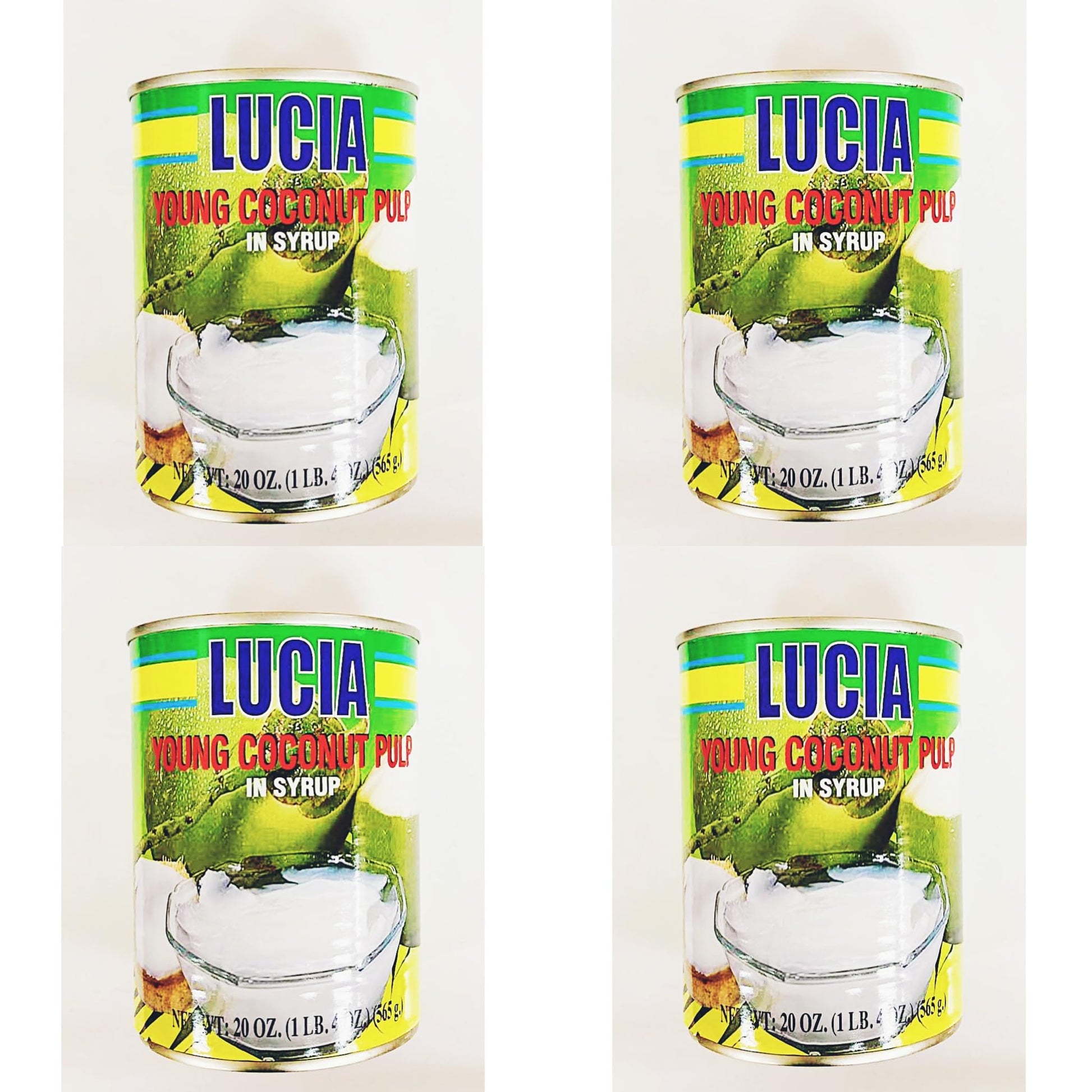 Young Coconut Pulp in Syrup, 20 oz, 4 Cans