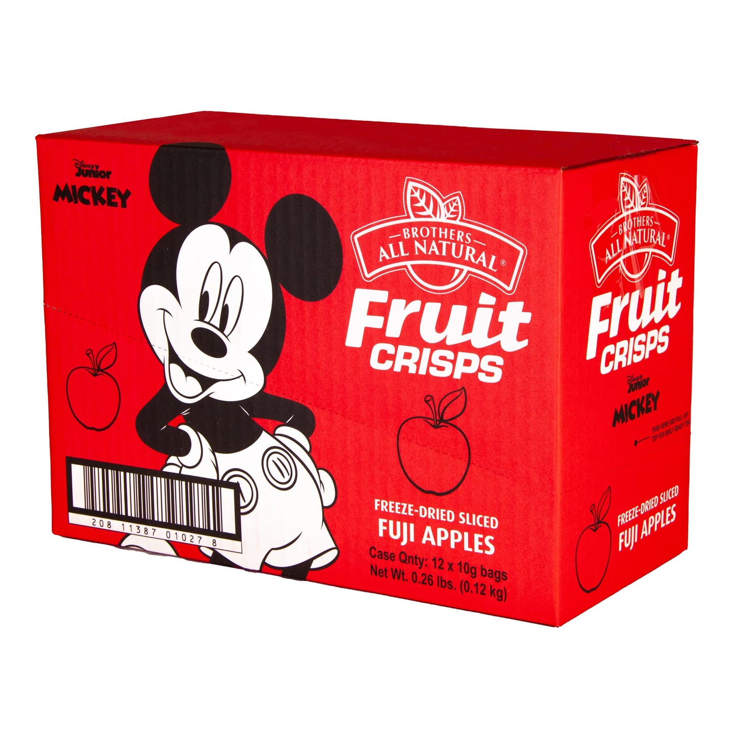 Brothers All Natural Disney Freeze Dried Fruit Crisps, Fuji Apple, 0.35 Oz (Pack of 12), Made with 100% Fruit, Gluten Free, Soy