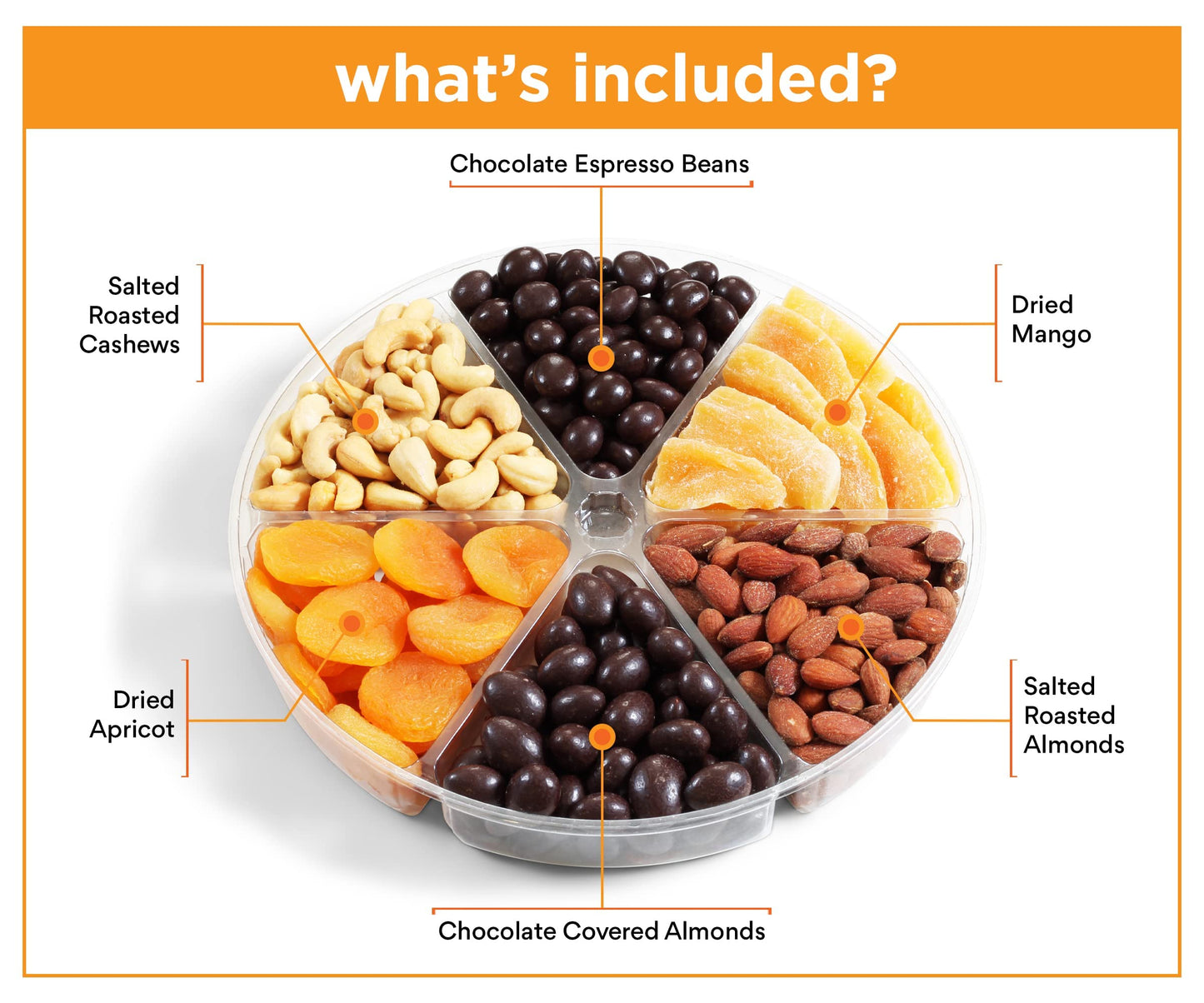 Gourmet Holiday Gift Basket - Chocolate Nuts And Dried Fruit Large Gift Tray 6-Pt By It'S Delish - New Year Valentines Fathers M