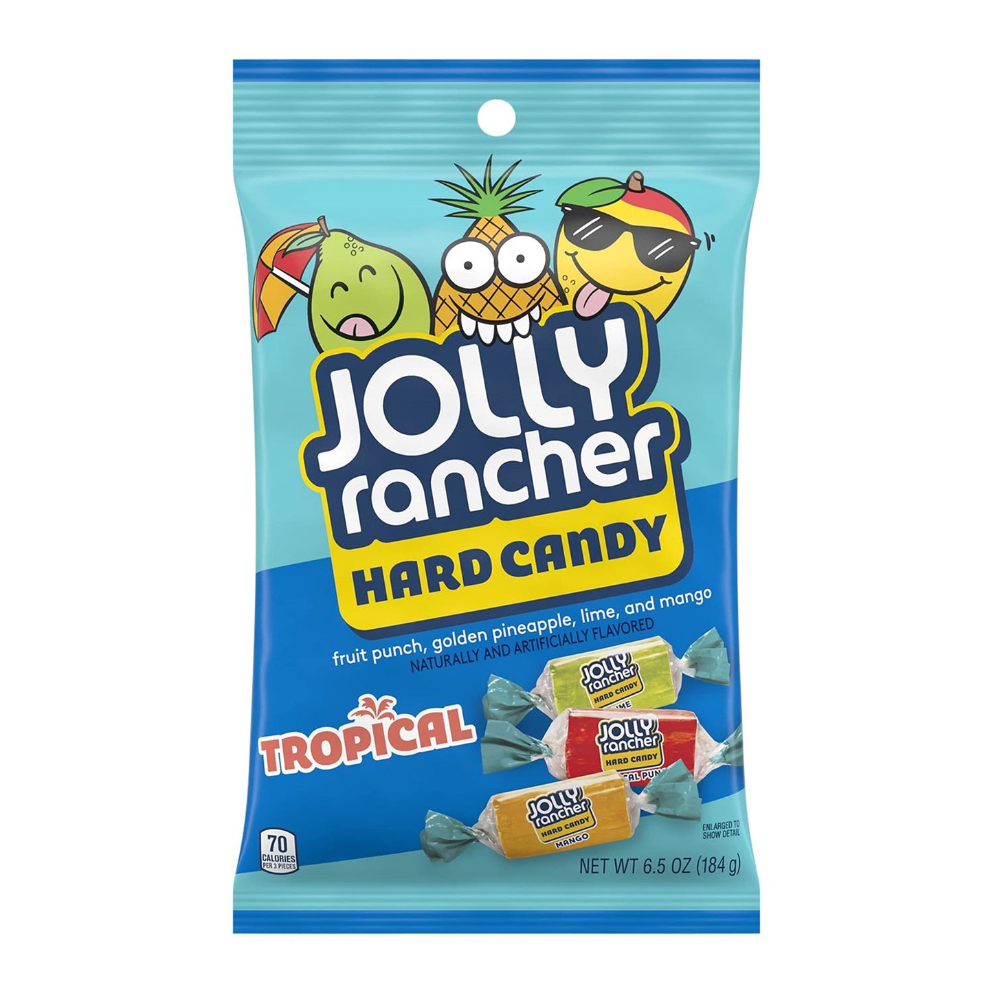 Jolly Rancher Tropical Fruit Flavored Hard Candy Bag, 6.5 Oz