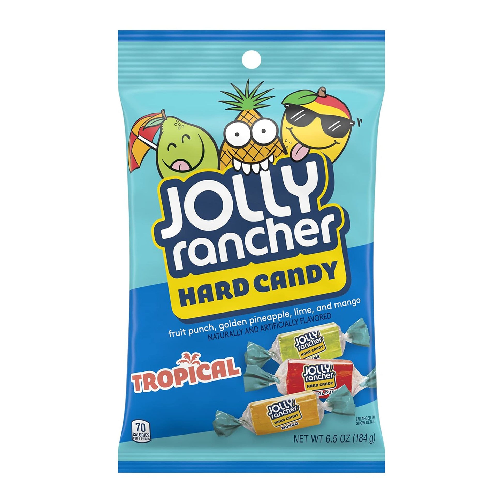 Jolly Rancher Tropical Fruit Flavored Hard Candy Bag, 6.5 Oz