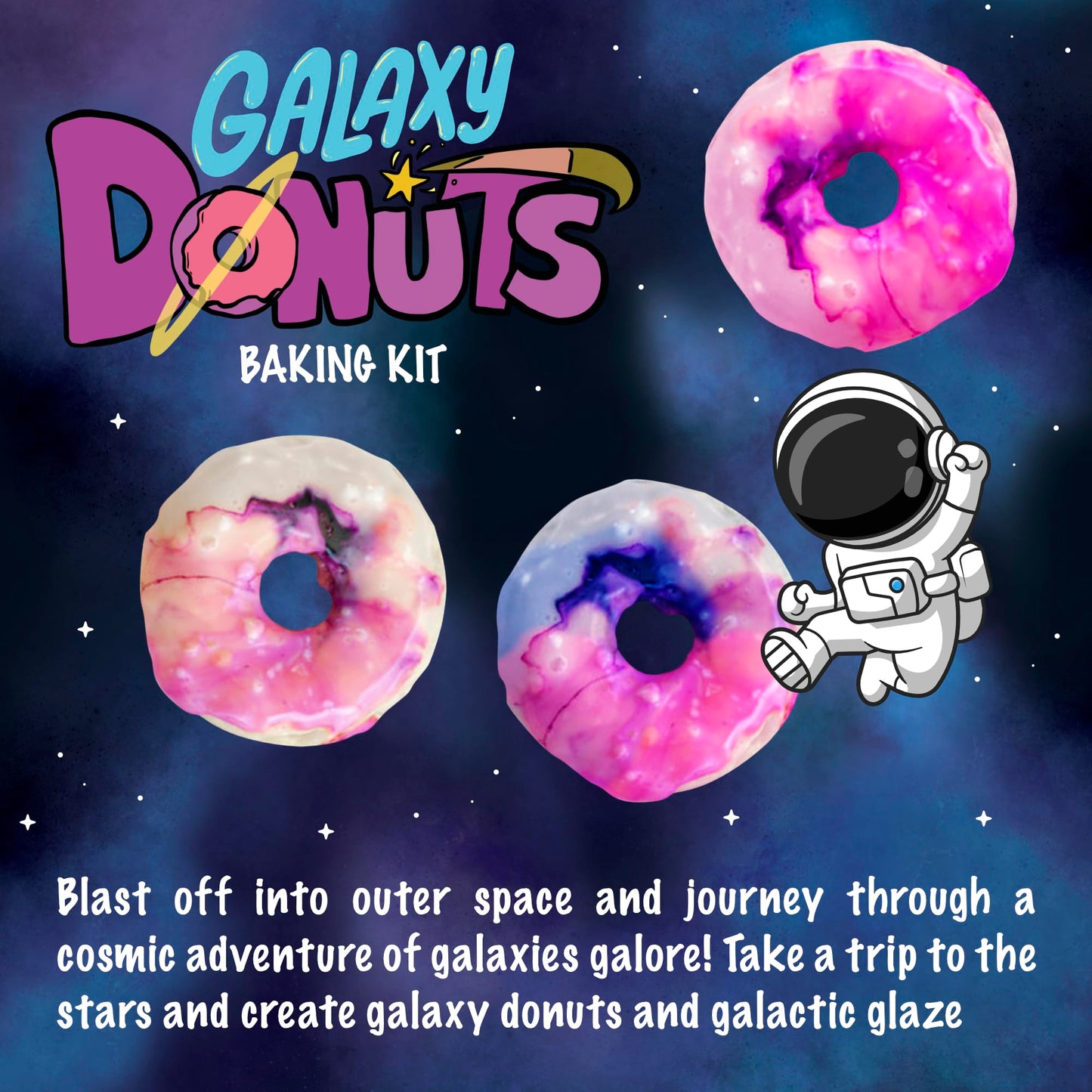 I'M The Chef Too- Galaxy Donut Baking Set - Real Kids Cooking Set With Art And Stem Activities- Make Six Galaxy Donuts- Kids Bak