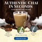Blue Lotus Chai Tea - Organic Masala Chai Powder, 2 oz - Instant Spiced Tea, Makes 65 Cups, Gluten-Free Indian Beverage