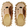 Frjjthchy Cartoon Dog Mop Slippers Microfiber Clean Dusting Slippers Detachable Mopping Shoes For Office Home Room (Khaki)