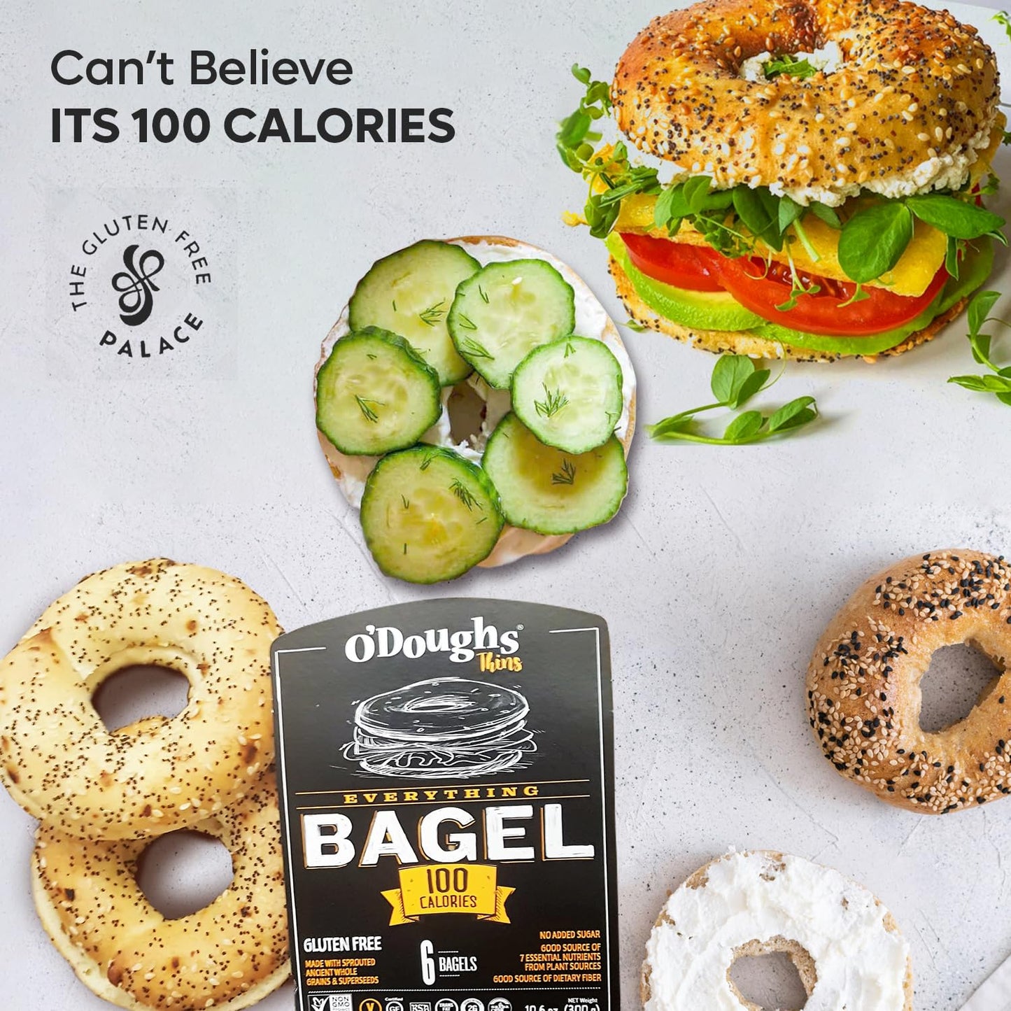 Odoughs Gluten Free Bagels (Sprouted Whole Grain Flax Bagel)