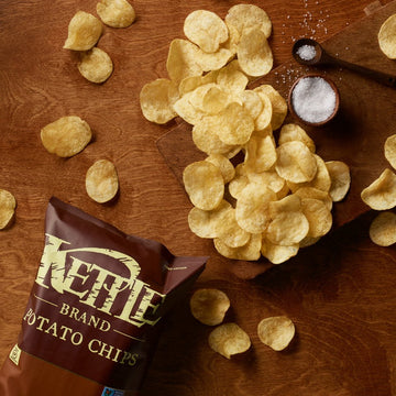 Kettle Brand Potato Chips, Sea Salt, 5 Ounce Bags (Pack Of 15)