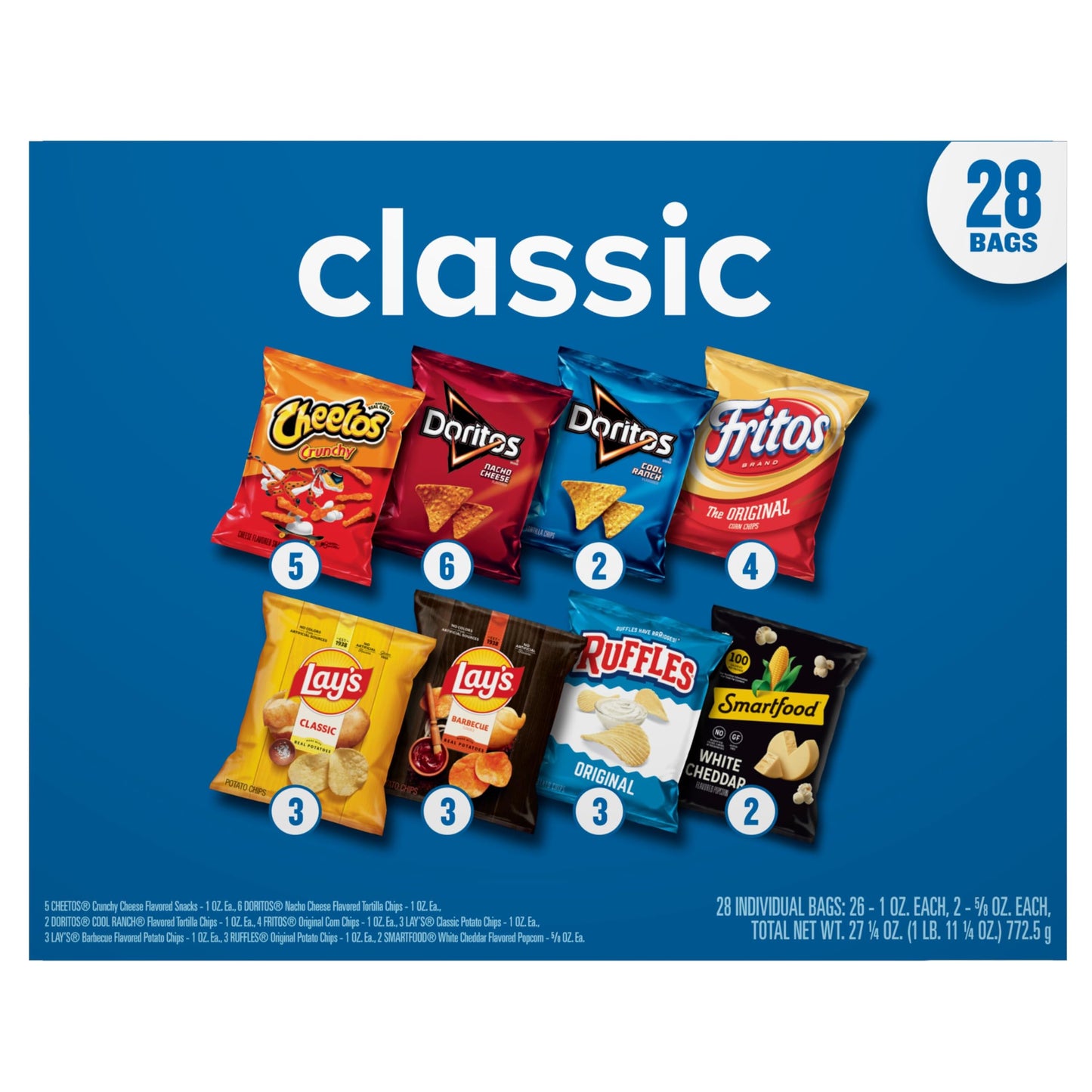 Frito-Lay Classic Mix Variety Pack Cube 28ct