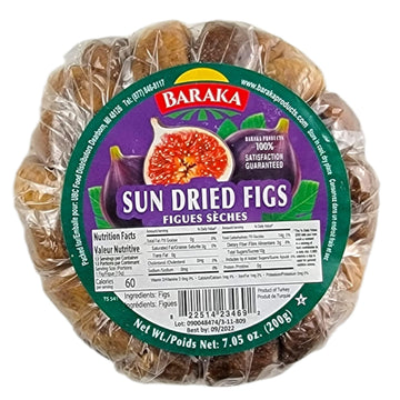 Baraka Dried Figs No Sugar Added All Natural High Fiber Vegan Dried Fruit Snacks | No Additives, No Preservatives, Gourmet Quali