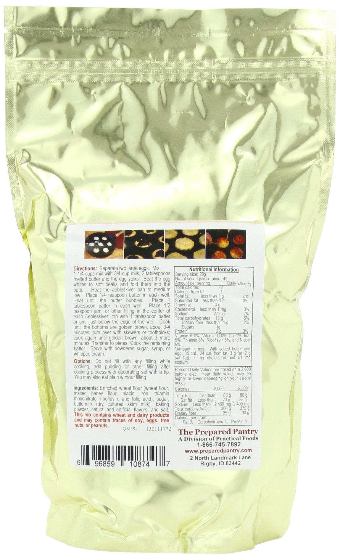 The Prepared Pantry Classic Aebleskiver Mix-Puff Pancake (2 lb mix)