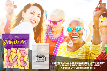 Jelly Babies English Style Sweets, 2 Pack - 5.29 Oz Each | Classic British Candy | Imported Jelly Treats - Comes With Rus Candy