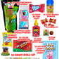 Food Crush Spicy Hot Chili Lime Pickle Kit + Cotton Candy Crunch Gift Pouch - 13 Pcs Variety Pack for Teens