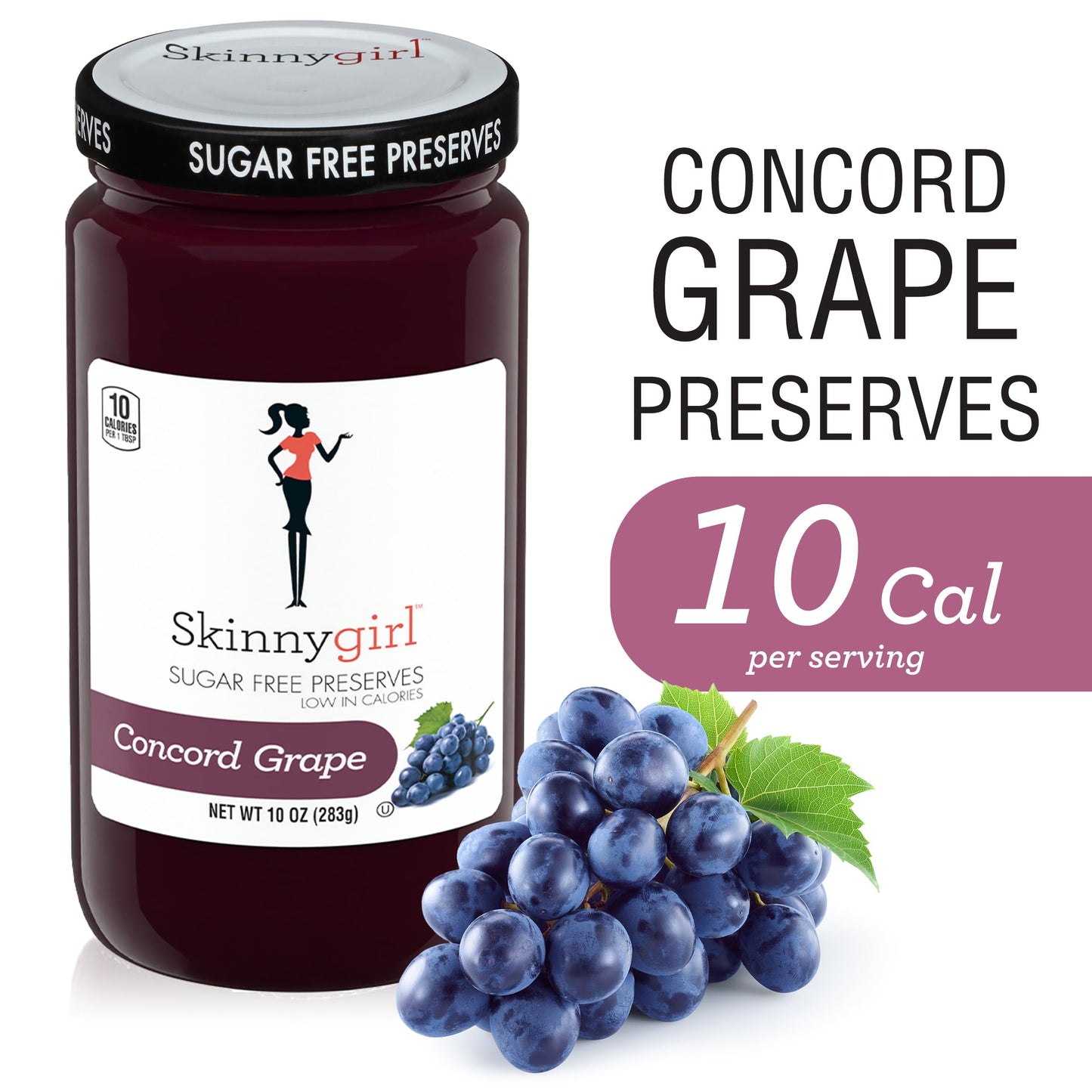 Skinnygirl Sugar Free Preserves, g -flavored G , 10 Ounce (Pack of 6), Brown