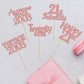 Gyufise 30Pcs Rose Gold Vintage 2003 Cupcake Toppers Glitter Happy 21St Cheers To 21 Fabulous 21St Birthday Cupcake Picks 21St B