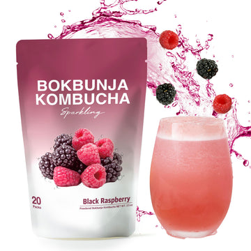 DALAMHARI Kombucha Powder | Black Raspberry Bokbunja 20T | Kombucha Drink Probiotic Soda Urban Kombucha Synergy Scoby Kombucha S