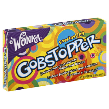Everlasting Gobstopper Candy Jawbreakers Hard Candies Assorted Fruit Flavors Multicolor Candy Mix Movie Theater Box Candy Snack 1 – 5 Oz Box