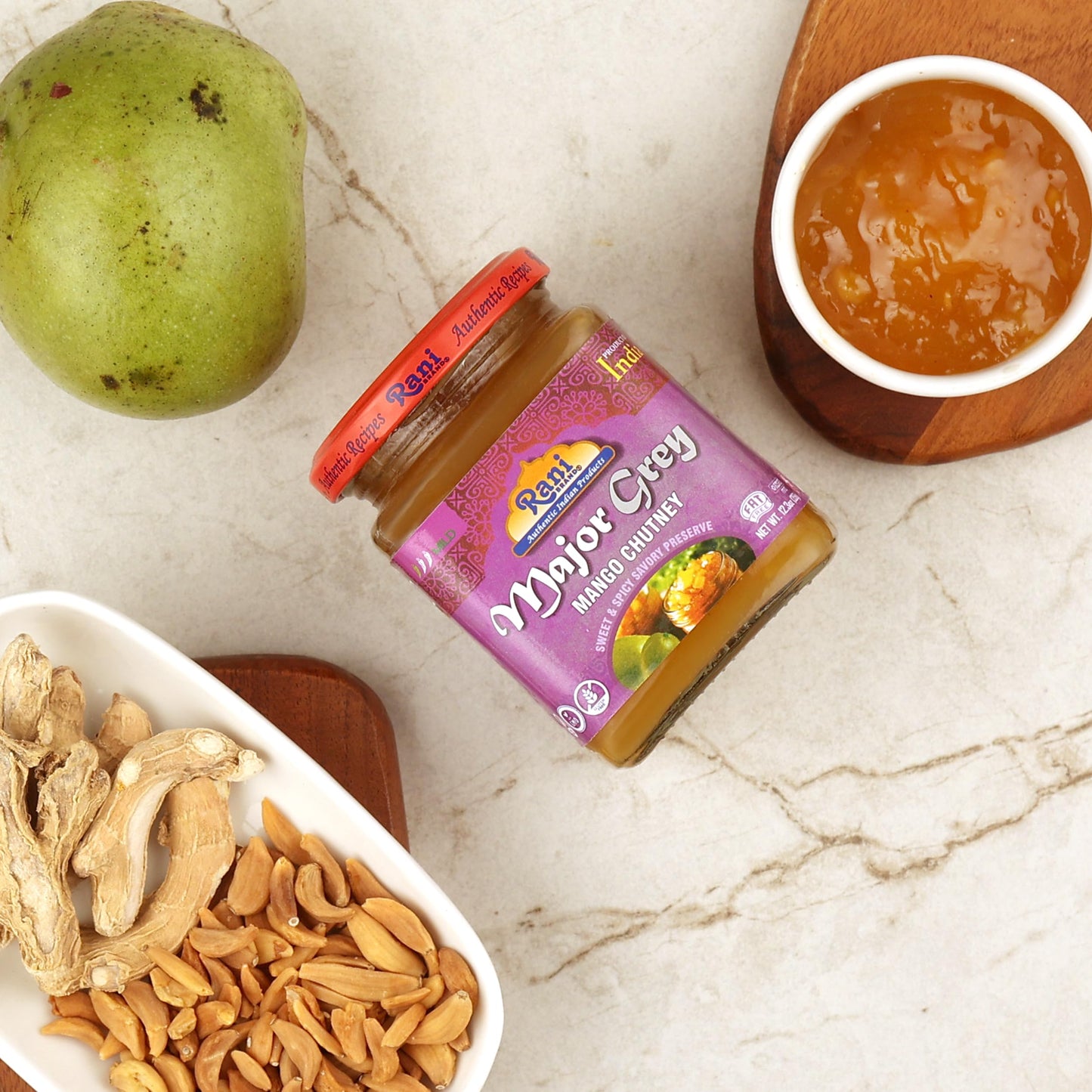 Rani Brand Mango Chutney, Vegan, Gluten Free, All Natural, 12.3 oz Glass Jar