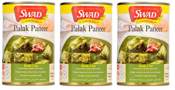 Swad Ready To Eat Palak Paneer Instant Mix Vegetarian Heat & Eat With No Added Preservative - 450 Grams (Pack Of 3)