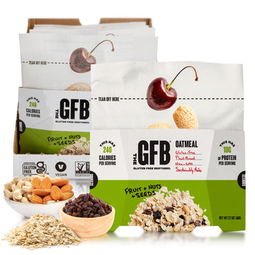 The Gluten Free Brothers Protein Oatmeal Cups - Gluten Free Fruit, Nuts And Seeds Oatmeal Pouches - Instant Hot Breakfast Cereal