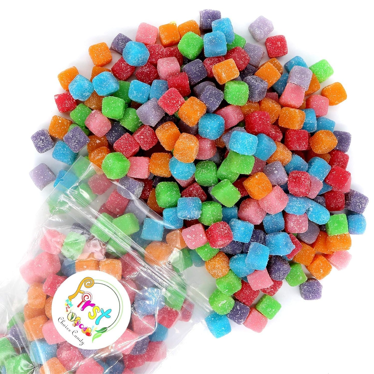 Firstchoicecandy Sour Chewy Cubes Candy (5 Pound, Assorted)