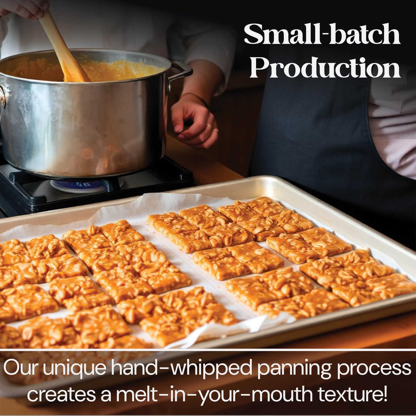 Brittle-Bittle Peanut Brittle Candy, Handmade Old Fashioned Peanut Brittle Made With Honey, All Natural, Gluten Free, Perfect Sn