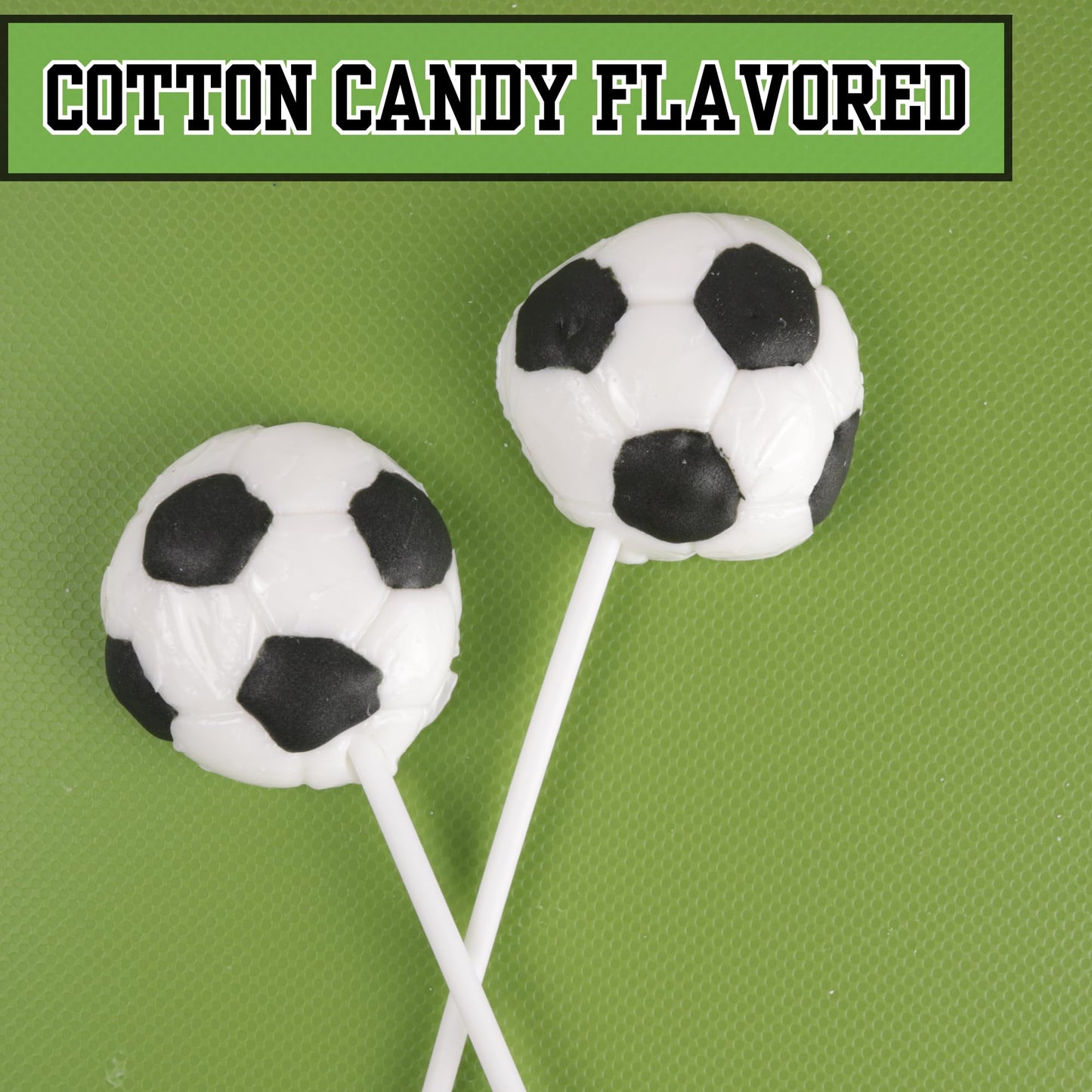 Sweetzo Soccer Ball Lollipops - 2D Individually Wrapped Suckers, 24 Count, Large Size, Perfect for Team Gifts and Party Favors