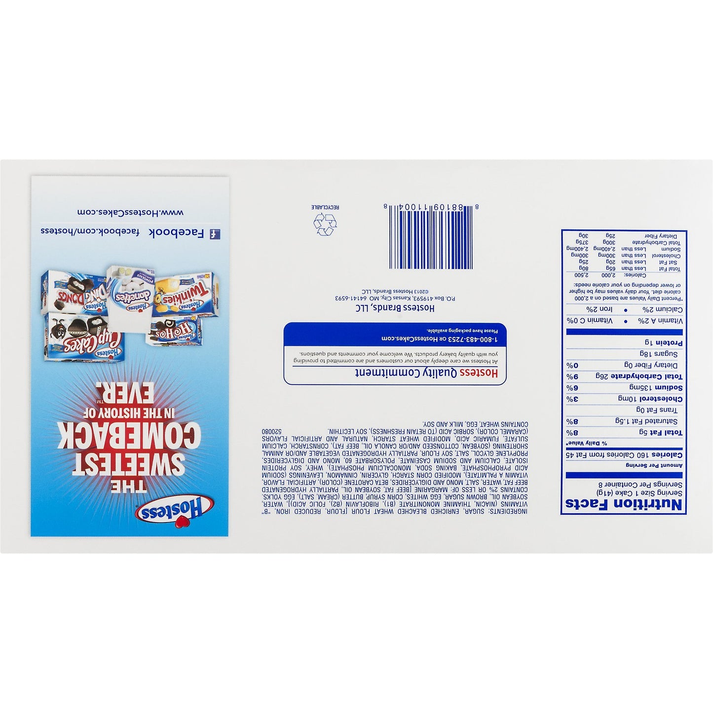 Hostess, The Sweetest Comeback in History, Various Styles and Flavors, 8 Count, 11.6oz Box (Pack of 3) (Coffee Cakes)