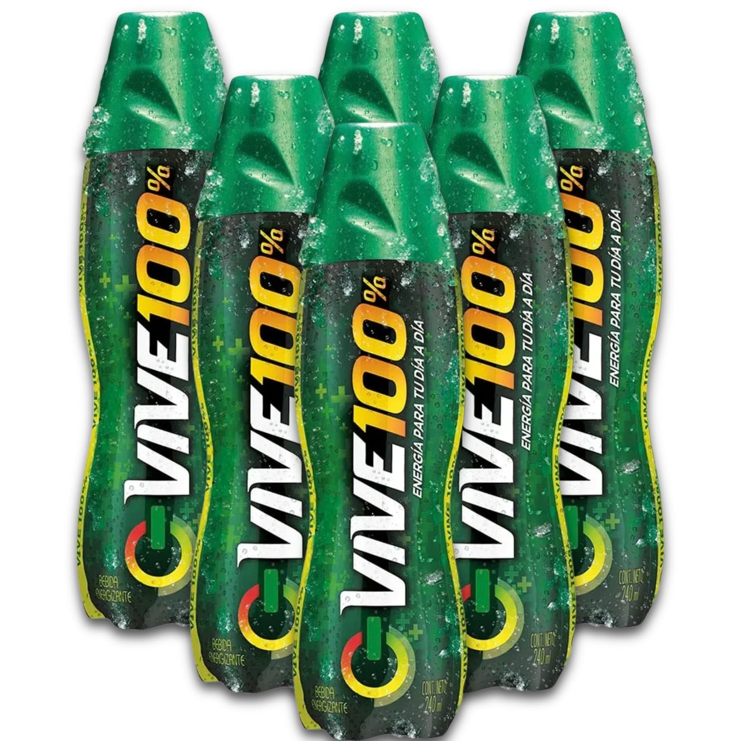 Generic Vive 100% - Bebida energizante por 380 ml - Incluye Paquete de 6 unidades - Energy drink 12.8 fl oz - Includes Pack of 6