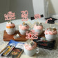 Ephlyn Graduation Cupcake Toppers - 36Pcs Rose Gold Class of 2025 Decor for Graduation Theme Party