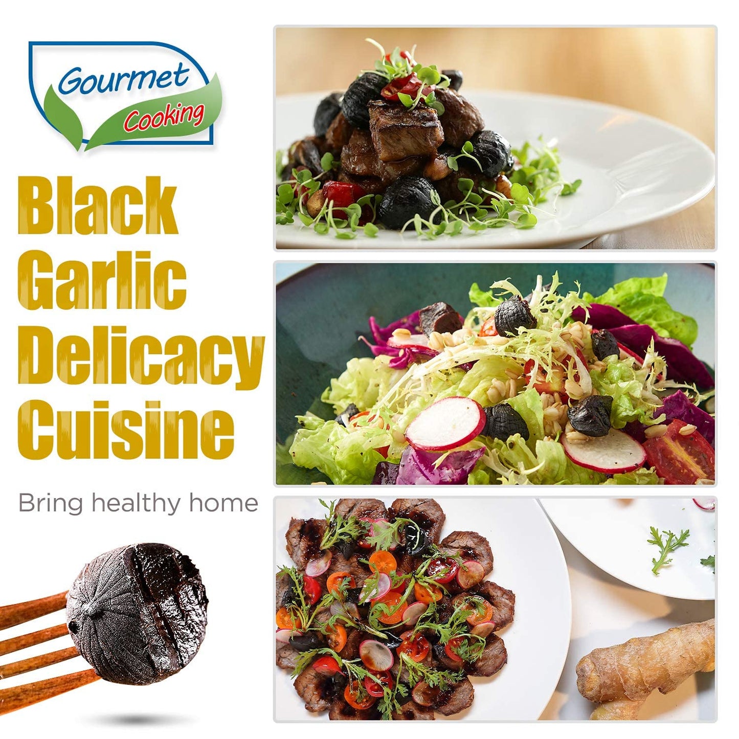 Riorand Black Garlic 4 Cans Of 170G Whole Black Garlic Aged For Full 90 Days Black Garlic 1.5 Pounds