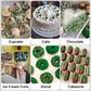 HUEBEATY 6-in-1 Edible Green Sprinkles for Cake & Cupcakes Decorating - Jimmies & Sugar Pearls - St. Patricks Day, Spring, Dinos